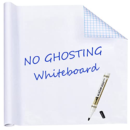 HAMIGAR Whiteboard Sticker for Wall 17.7' x 78.7' Whiteboard Wallpaper Peel and Stick, White Board Stick on Wall, Dry Erase Contact Paper Adhesive Poster Board Whiteboard with 1 Marker