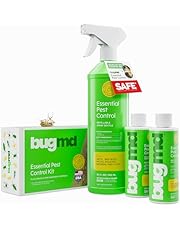 BugMD Ant Killer &amp; Bug Spray - Roach and Cockroach Killer Indoor, Spider Spray for Home, Fly and Insect Defense, Natural, Safe with Essential Oils, Plant-Powered, Pest Control - Starter Kit