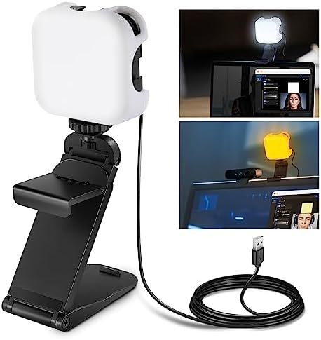 NEEWER LED Streaming Light with Windows & macOS Software Control, 2 in 1 Monitor Mount & Stand, Ultra Bright 2900K-7000K USB Laptop Computer Webcam Lighting for Video Conference, Zoom Call, PL81 PRO