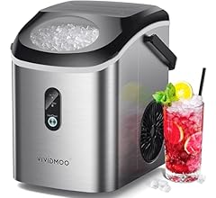 Nugget Ice Makers Countertop, 33 Lbs/Day Sonic Ice Maker, Countertop Ice Maker with Tooth-Friendly Chewable Ice,Ice Maker w…
