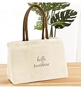 PurpleEssences Canvas Tote Bag for Women, Cute Reusable Cloth Cotton Bags Mama Bag Mother Gifts M...