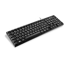 Teclado Com Fio Compacto Conexão USB Cabo de 120cm Resistente Água Preto - TC193