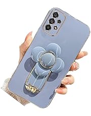 Nadoli - Funda para Samsung Galaxy A73 5G para aliviar el estrés, giratoria, con función atril, para mujeres y niñas, con diseño de flor, chapado en 3D, flexible, a prueba de golpes