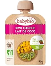 BABYBIO - Bolsita de fruta - Kiwi, Mango y bebida de coco - Desde 6 meses - BIO