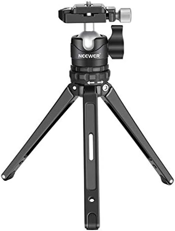 NEEWER Mini Tripod for Camera, Compact Desktop Tripod with 360° Low Profile Ball Head, 1/4" Arca Type QR Plate for DSLR Action Camera Phone Holder for Stream Travel Vlogging, Max Load 17.6lb/8kg