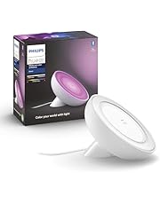 Philips Hue Bloom tafellamp - Duurzame LED Verlichting - Wit en Gekleurd Licht - Dimbaar - Verbind met Bluetooth of Hue Bridge - Werkt met Alexa en Google Home - Zwart