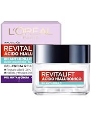 L&#39;Oréal Paris Gel Crema Revitalift Ácido Hialurónico Anti-Brillo controla producción de sebo y disminuye poros abiertos, 50ml