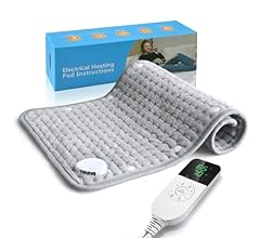 Heat Pads For Back Pain Relief - Stepless Heating Levels Electric Heat Pad with Buckle & LED Controller, Machine Washable H…