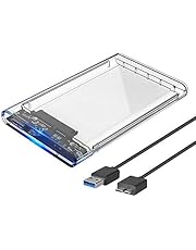 Case para HD transparente, Usb 3.0, transmissão 6gbps, Sata 2.5&#34;, Hhd ou Ssd, Ecase-300