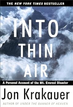 Hardcover Into Thin Air: A Personal Account of the Mount Everest Disaster Book