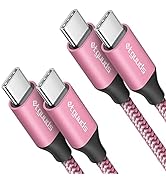 etguuds Pink USB C to USB C Cable [3ft, 2-Pack], 60W Fast Charging Type C to Type C Charger Cable...