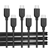 Cable Matters 3-Pack Extreme Flexible USB C Charging Cable 6ft in Black, Support 60W PD, Apple Ca...