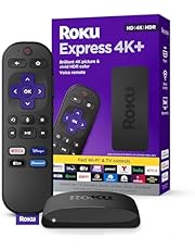 Roku Express 4K+ | Roku Streaming Device 4K/HDR, Roku Voice Remote, Free &amp; Live TV