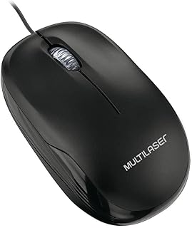 Mouse Com Fio Mid 1200dpi Conexão Usb Cabo de 120cm 3 Botões Textura Fosca Preto - MO255