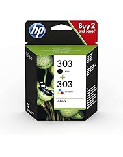 HP 303 Pack de 2 Cartouches d&#39;Encre, Noire et Trois Couleurs, Authentiques (3YM92AE)