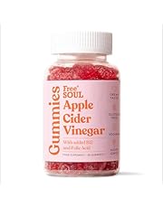 Apple Cider Vinegar Gummies with The Mother 1000mg Enhanced with Vitamin B12 &amp; Folic Acid – 60 High Strength ACV Vegan Capsules with Pomegranate &amp; Beetroot Powder – Natural Ingredients – Free Soul