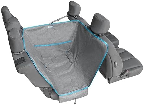 Kurgo Heather Half Hammock, Half Car Seat Cover for Pets, Car Hammocks for Dogs, Water-Resistant, 27.5" Wide (Heather Grey)