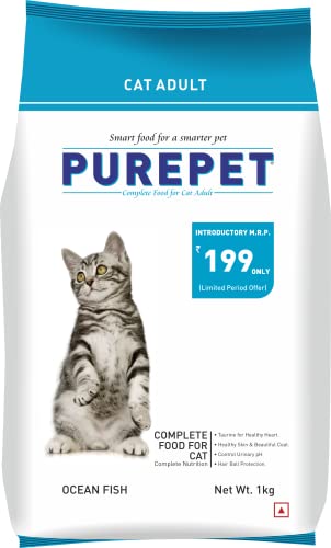 Purepet Ocean Fish Adult Dry Cat Food, 1 kg