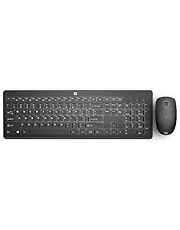 Combo de Teclado e Mouse Ergonômico Sem Fio com Conexão USB Wireless Digitação Silenciosa e Precisa Layout ABNT2 230 Preto HP - 18H24AA#AC4