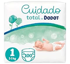 Dodot Pañales Bebé Cuidado Total Talla 1 (2-5 kg), 100 Pañales, Suave Protección de la Piel de Dodot con Ingredientes de Or…