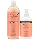 SheaMoisture Shampoo and Conditioner Set, Coconut & Hibiscus Curl & Shine, Curly Hair Products with Coconut Oil, Vitamin E & Neem Oil, Frizz Control, Family Size, 16 Fl Oz Ea