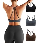 RUNNING GIRL Sports Bras for Women,Sexy Crisscross Back Seamless Padded Sports Bra Medium Support...