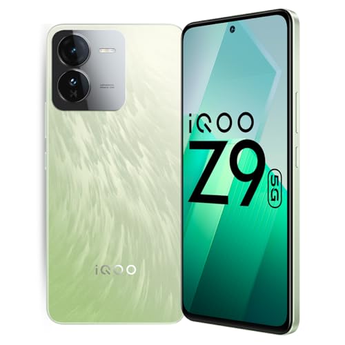 iQOO Z9 5G (Brushed Green, 8GB RAM, 256GB Storage) | Dimensity 7200 5G Processor | Sony IMX882 OIS Camera | 120Hz AMOLED with