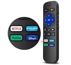 Replacement Remote Control Only for All Roku TV, Compatible for TCL Roku/Hisense Roku/Onn Roku Series Smart TVs (Not for Ro…