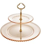 Wolff Pearl Prato Duplo para Doces de Cristal, Laranja (Âmbar), 19/32 x 24 cm