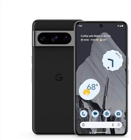 Google Pixel 8 Pro - Unlocked Android Smartphone with Telephoto Lens and Super Actua Display - 24-Hour Battery - Obsidian - 128 GB