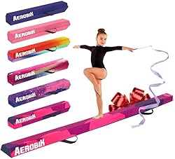 Original Cup Aerobik® Poutre de Gymnastique Pliable Violette pour Enfants et Adultes | Transportable avec Sac 