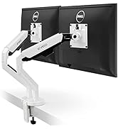 EVEO Premium Dual Monitor Mount 14-32” Dual Monitor Stand Vesa Bracket Adjustable Height Gas Spri...