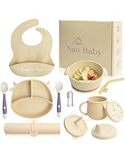 NaoBaby | Vajilla bebe silicona | Plato bebe ventosa | Vajilla infantil | Cubiertos bebe | Platos bebe | Cuchara bebe aprendizaje | Babero silicona bebe |Cubiertos infantiles |Vaso aprendizaje bebe