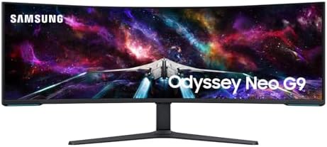 SAMSUNG 57" Odyssey Neo G9 Series Dual 4K UHD 1000R Curved Gaming Monitor, 240Hz, 1ms with DisplayPort 2.1, Quantum Mini-LED, DisplayHDR 1000, AMD FreeSync Premium Pro, LS57CG952NNXZA, 2023