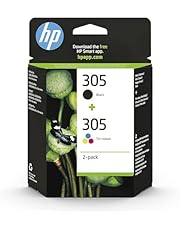 HP 305 Pack de 2 Cartouches d&#39;Encre Noire et Trois Couleurs Authentiques (6ZD17AE)