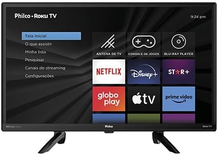 Smart TV 24” Philco PTV24G5YR2CP Roku TV Dolby Audio