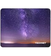 TECKNET Mouse Pad with Anti-fray Stitchin, Waterproof Surface & Non-Slip Rubber Base with Stitche...