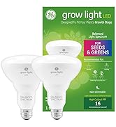 GE Lighting Grow Light for Plants, LED Light Bulb for Seeds and Greens with Balanced Light Spectr...