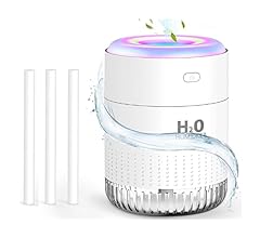 SZO Humidificateur Mini Humidificateur Humidificateur d'intérieur avec lumière LED, fonction d'arrêt automatique et deux mo…