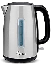 Chaleira Elétrica Inox Midea 1,7 Litros, Visor Externo do Nível de Água,110 Volts/60Hz