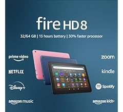 Amazon Fire HD 8 tablet, 8” HD Display, 64GB, 30% faster processor, designed for portable entertainment, (2022 release), De…