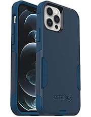 OtterBox iPhone 12 &amp; iPhone 12 Pro Commuter Series Case - Bespoke Way (Blazer Blue/Stormy SEAS Blue), Slim &amp; Tough, Pocket-Friendly, with Port Protection