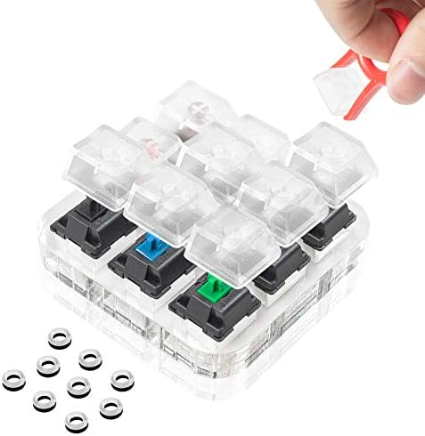 Griarrac Cherry MX Switch Tester Mechanical Keyboards 9-Key Switch Testing Tool, with Keycap Puller and O Rings