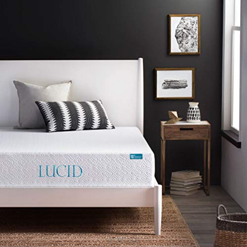 LUCID 10 Inch 2019 Gel Memory Foam Mattress - Medium Plush Feel - CertiPUR-US Certified - 10-Year...*