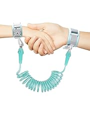 Relota Cinturon Anti-Perdida Correa de Seguridad para Niños 2M, Rotación de 360 Grados Pulsera Niños Antiperdida con Cerradura, Ajustable Arnés de Seguridad Bebé para Actividades al Aire Libre (Verde)