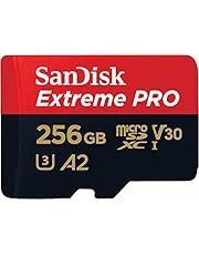 SanDisk Extreme PRO 256 GB MicroSDXC UHS‐I‐Kaart Met SD-Adapter (A2 App Performance, 2 Jaar RescuePRO Deluxe Software, Leessnelheden Tot 200 MB/s, Class 10, UHS-I, U3, V30, 30 Jaar Garantie) Zwart