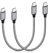 USB C to USB C Cable Short, [1ft 2-Pack] etguuds 60W Fast Charging Type-C Charger Cord Compatible...