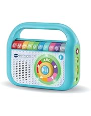 VTech - Music&#39;Kid, Baladeur Musical Enfant, Enceinte Bluetooth Lumineuse avec Comptines, Chansons Éducatives et Relaxantes, Enregistreur Vocal, Cadeau Enfant Dès 2 Ans - Contenu en Français