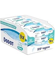 Dodot Toallitas Pure Aqua Para Bebé 9 Paquetes De 48 Unidades = 432 Toallitas, Ayuda a restaurar el pH natural de la piel, 99% agua