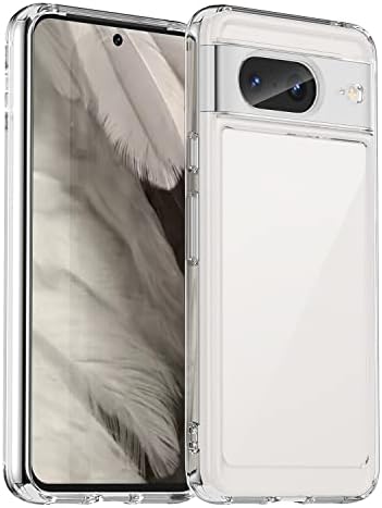 TIUYAO Design for Google Pixel 8 Case, Ultra Thin Non-Yellowing Shockproof Clear Case with Acrylic Hard Back Protective Case Cover Fit for Google Pixel 8 (Clear)